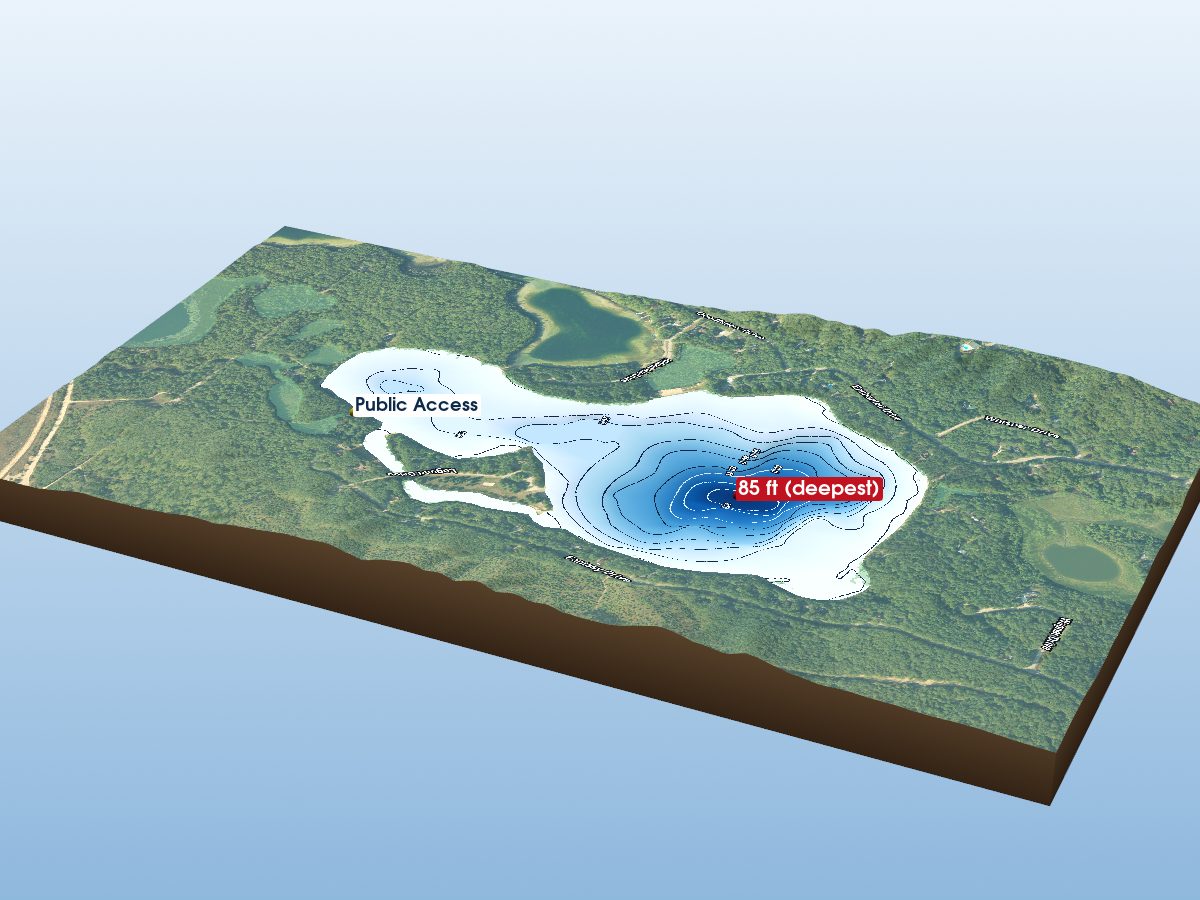 Depth map of Guthrie Lake