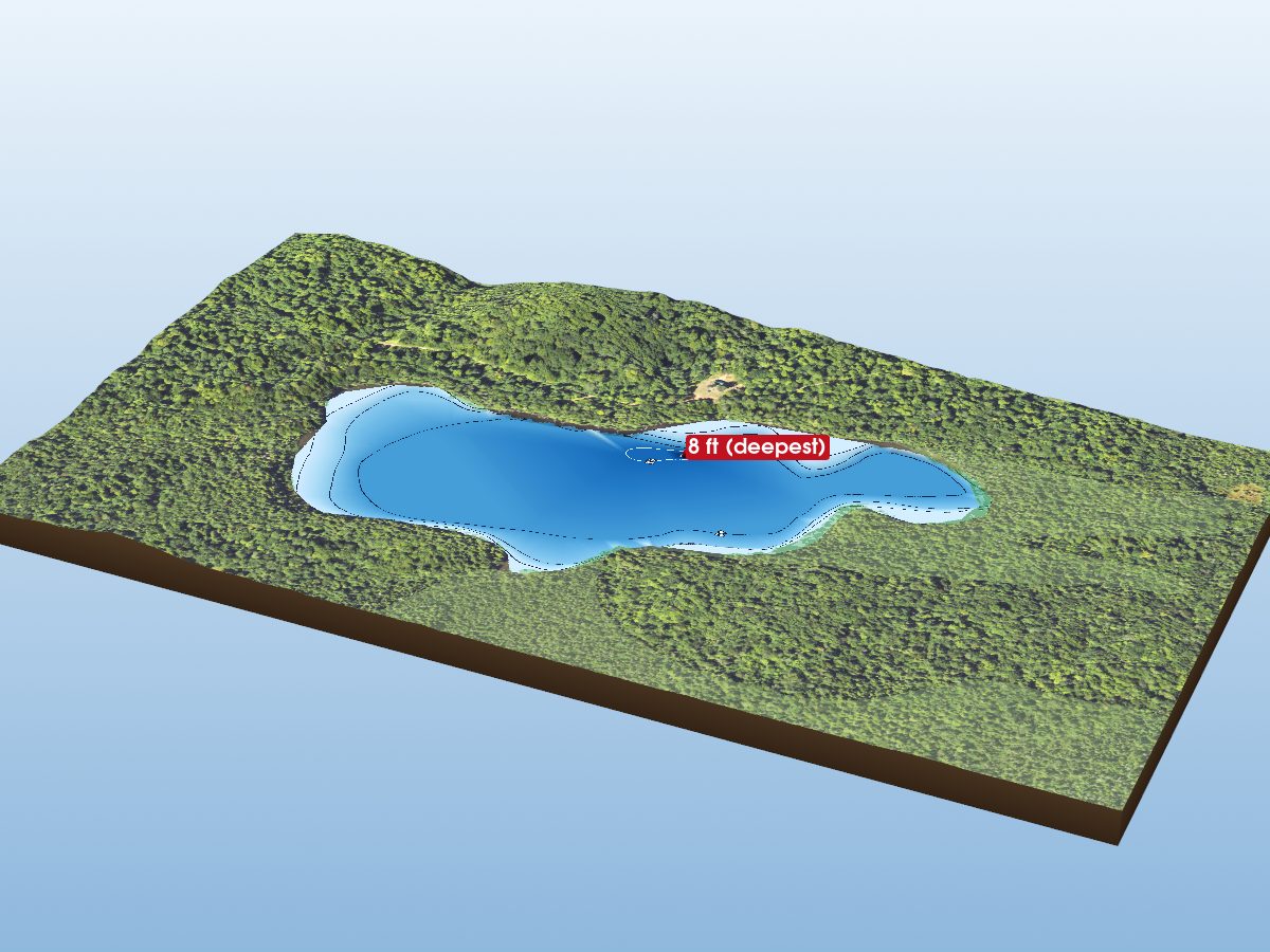 Depth map of Gypsy Lake