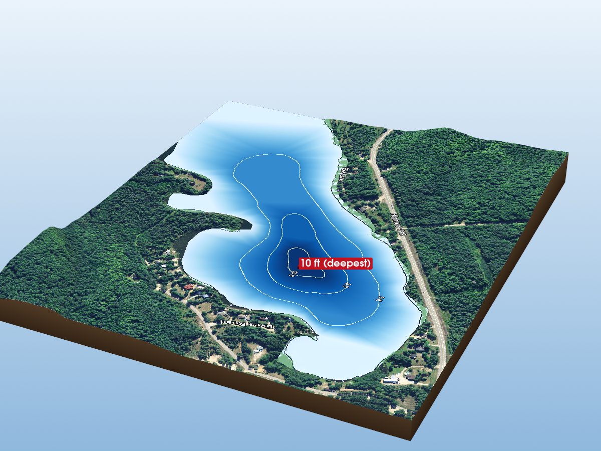 Depth map of Haas Lake