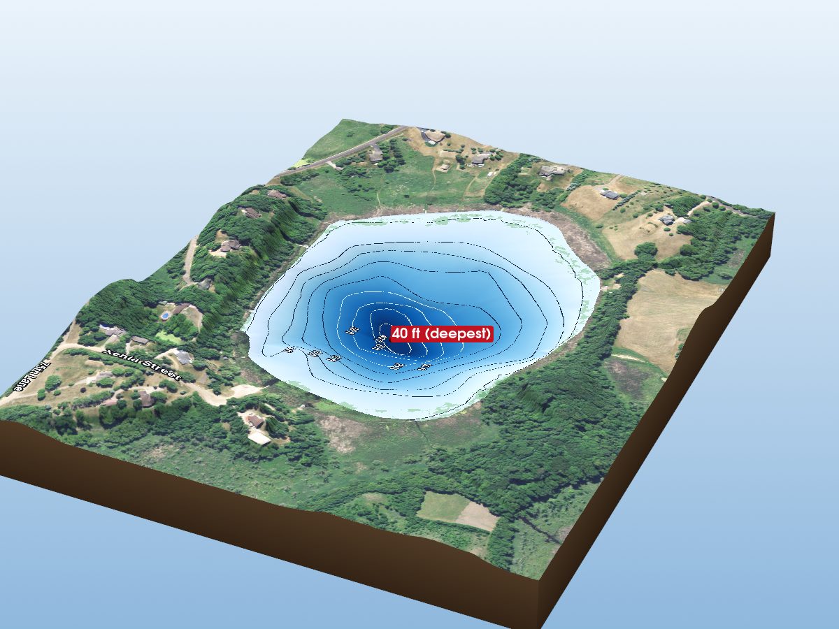Depth map of Hafften Lake