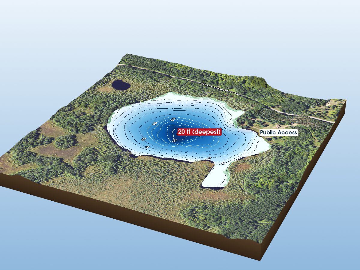 Depth map of Hager Lake
