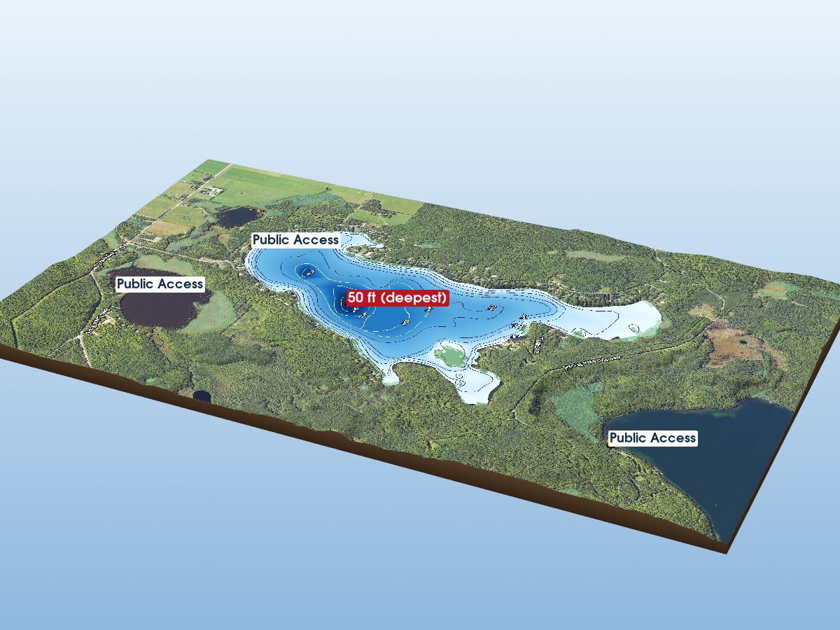Depth map of Hagerman Lake