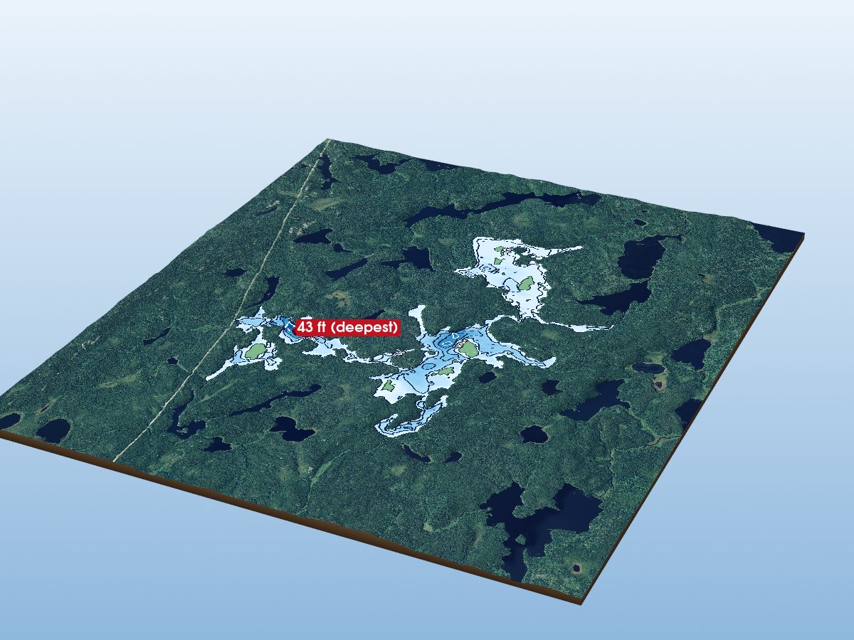 Depth map of Hailstone Lake