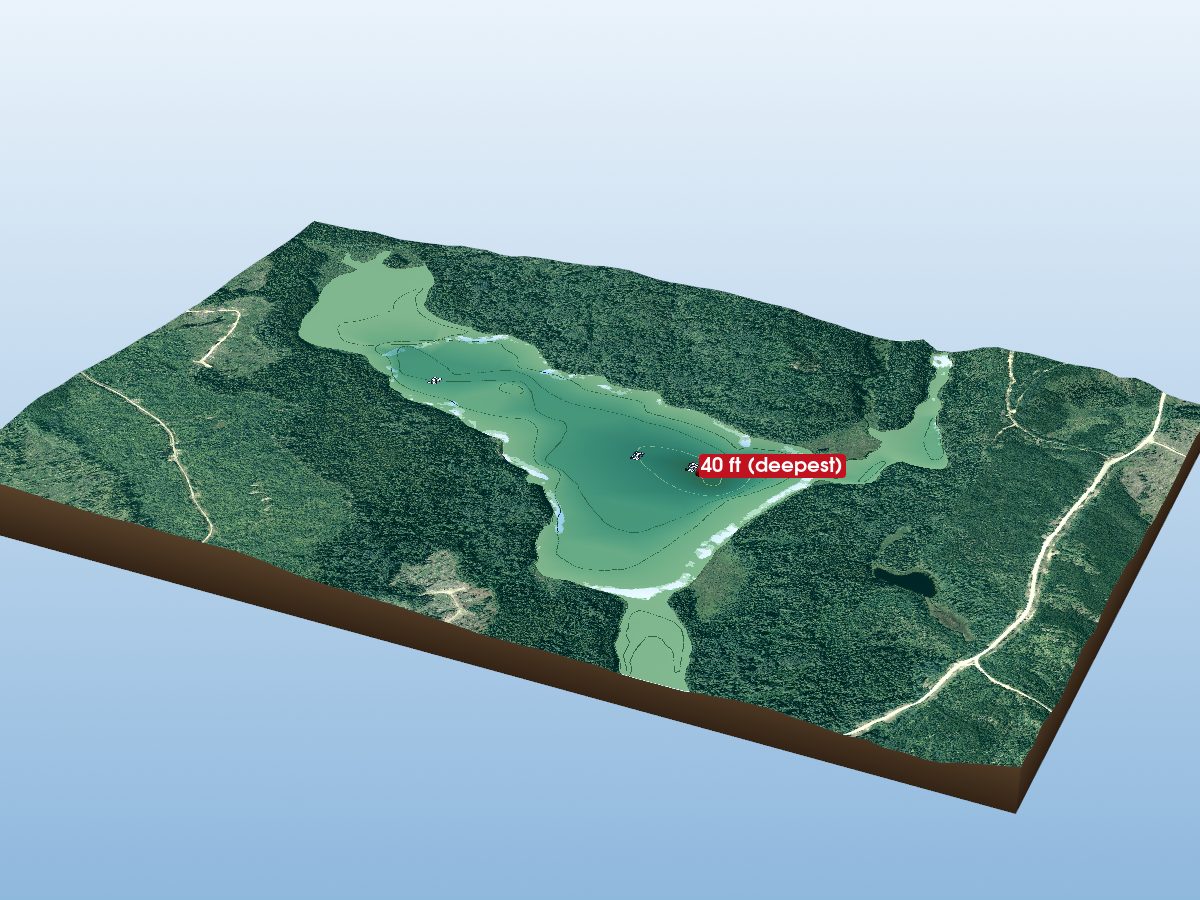 Depth map of Haken Lake