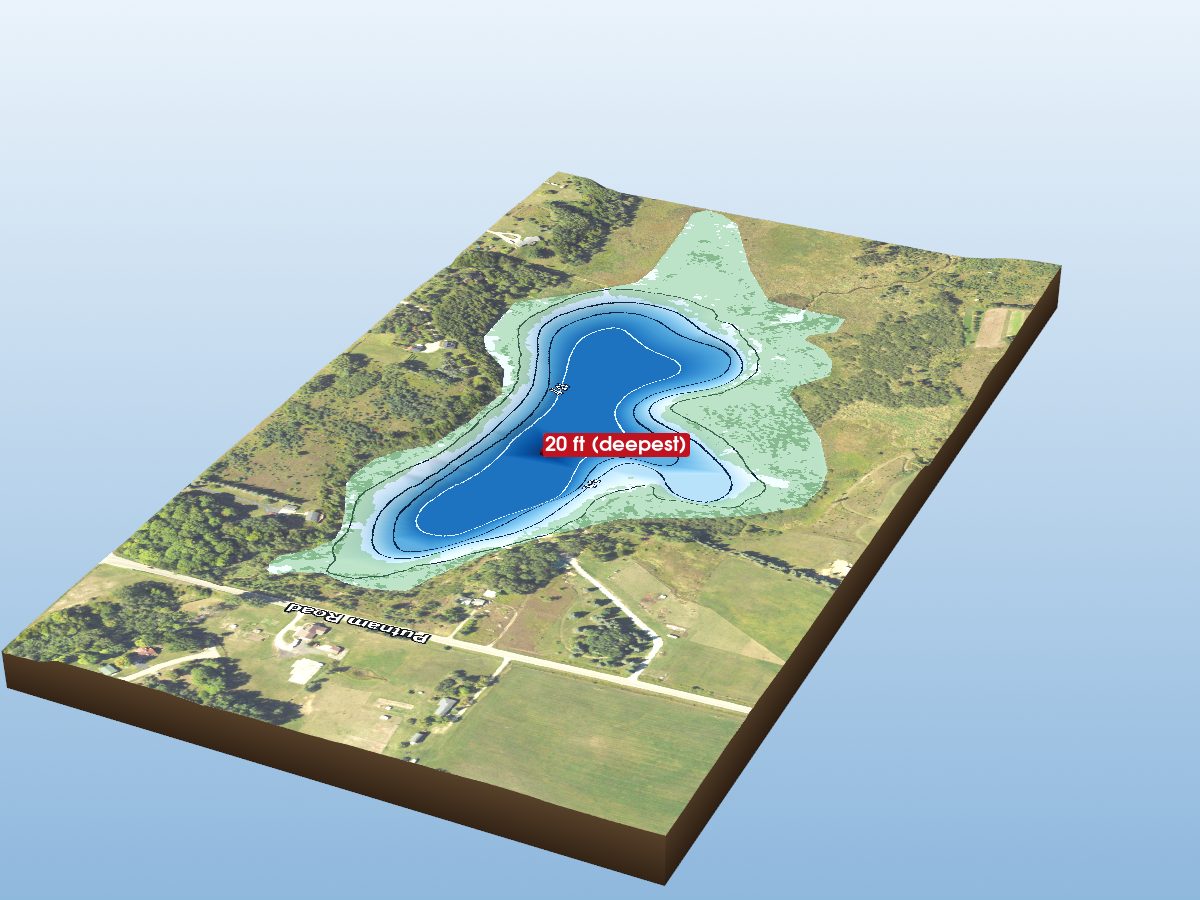 Depth map of Hale Lake