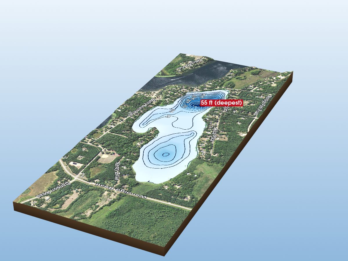 Depth map of Hale Lake
