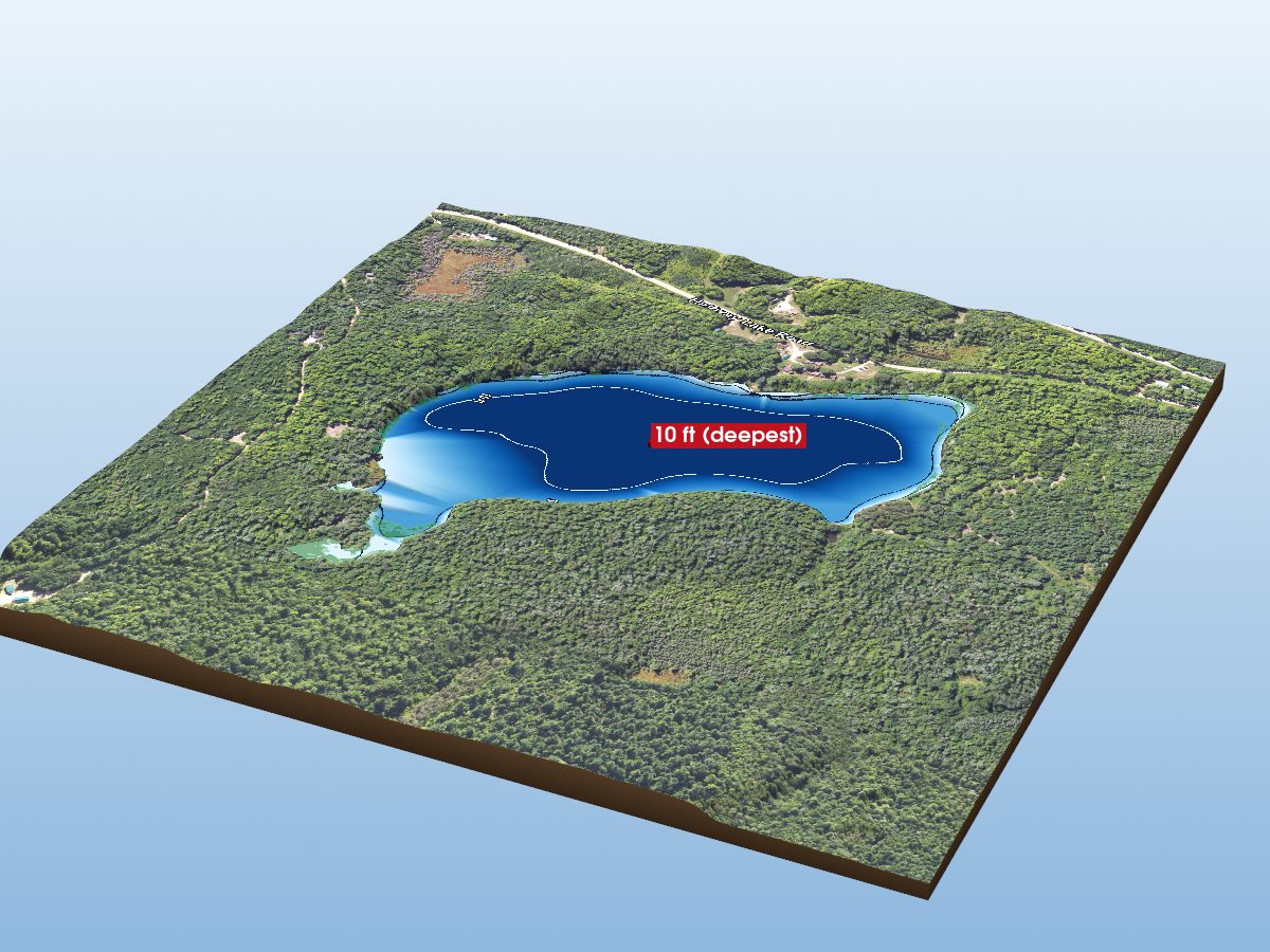 Depth map of Halfway Lake