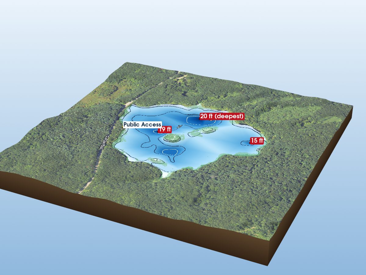 Depth map of Hall Lake