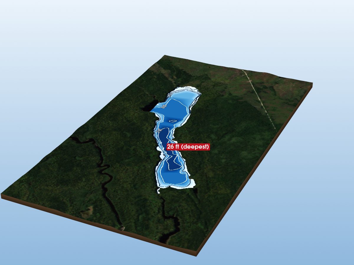 Depth map of Hall Lake