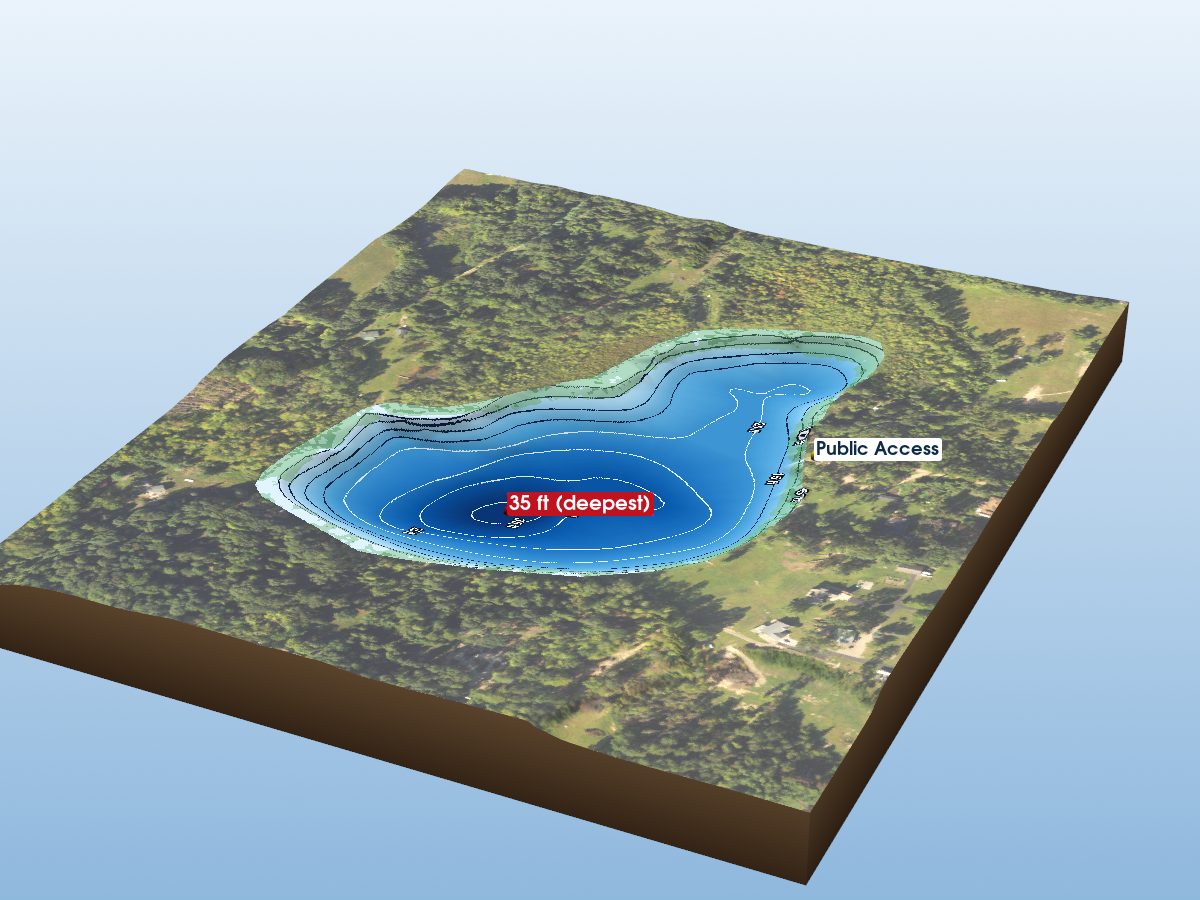 Depth map of Hall Lake