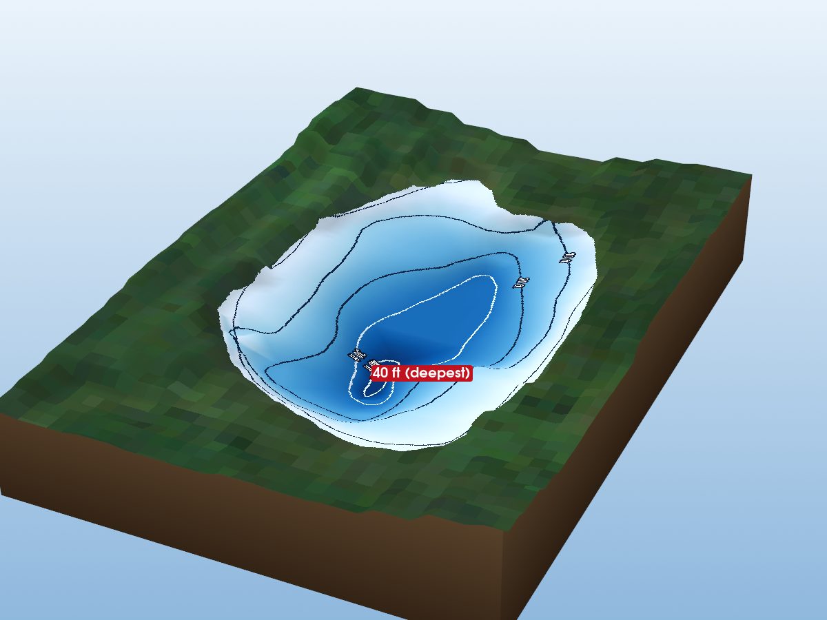 Depth map of Hall Lake