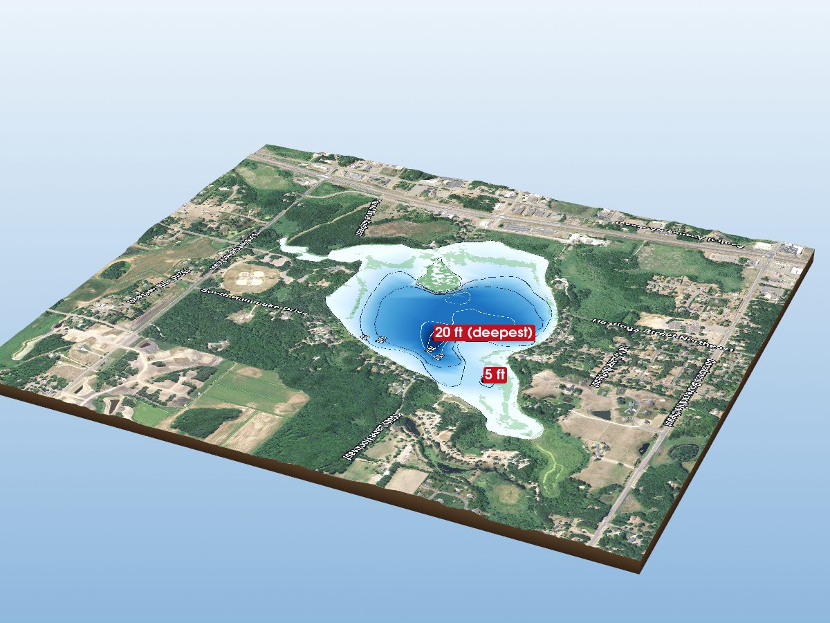 Depth map of Ham Lake