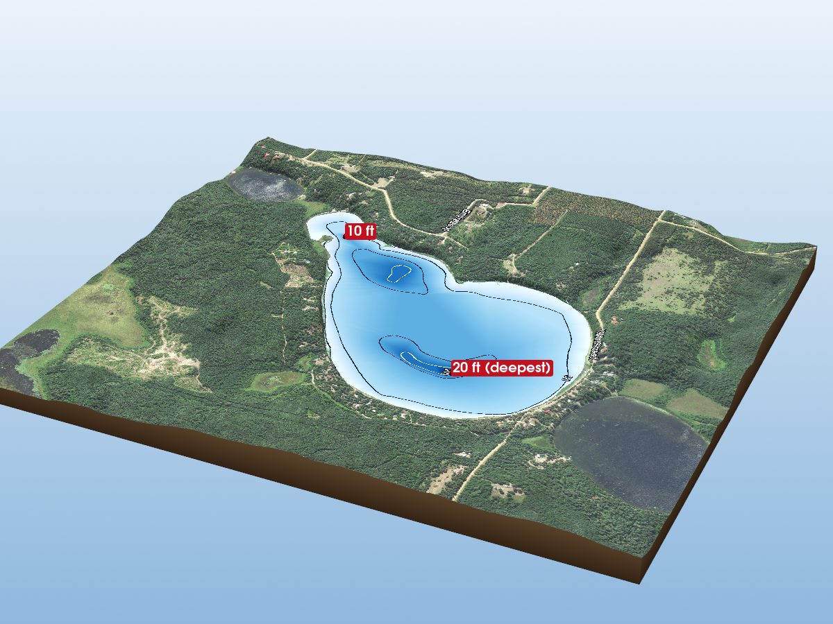 Depth map of Ham Lake