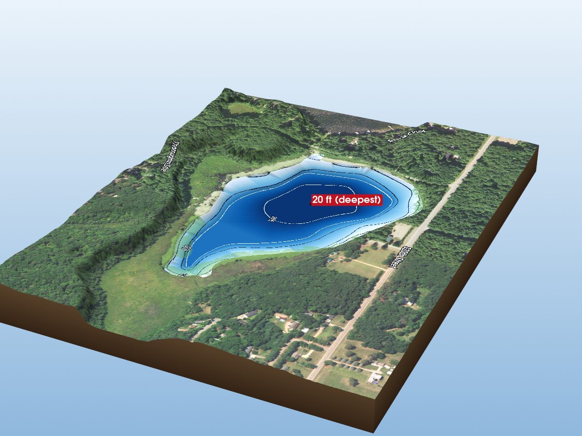 Depth map of Ham Lake