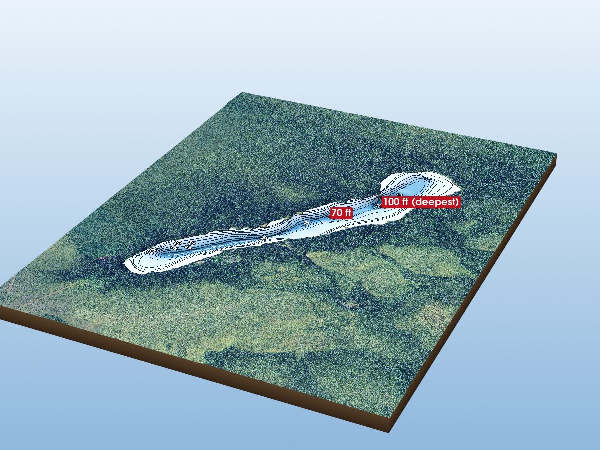 Depth map of Hambly Lake 12