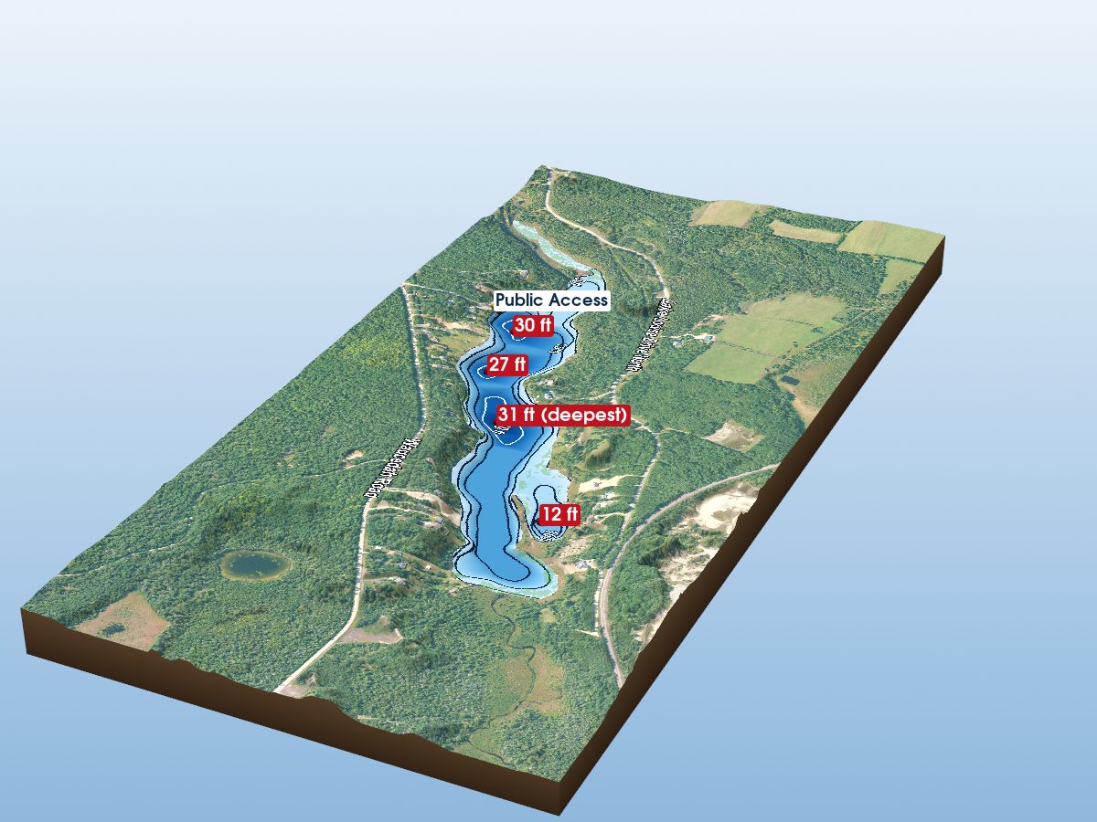 Depth map of Hamilton Lake