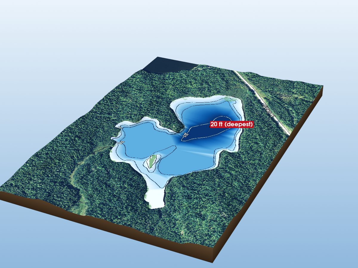 Depth map of Hamilton Lake