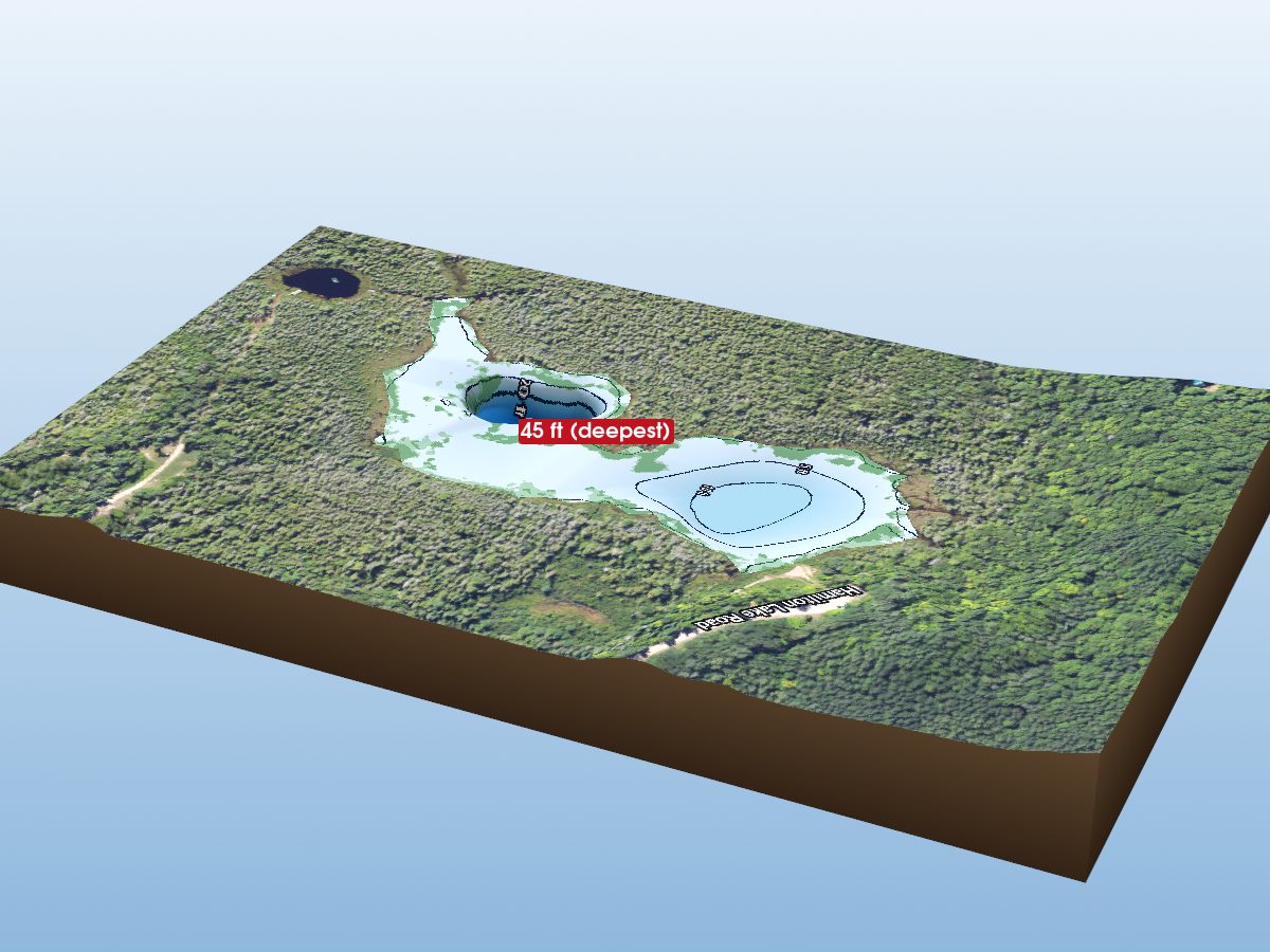 Depth map of Hamilton Lake