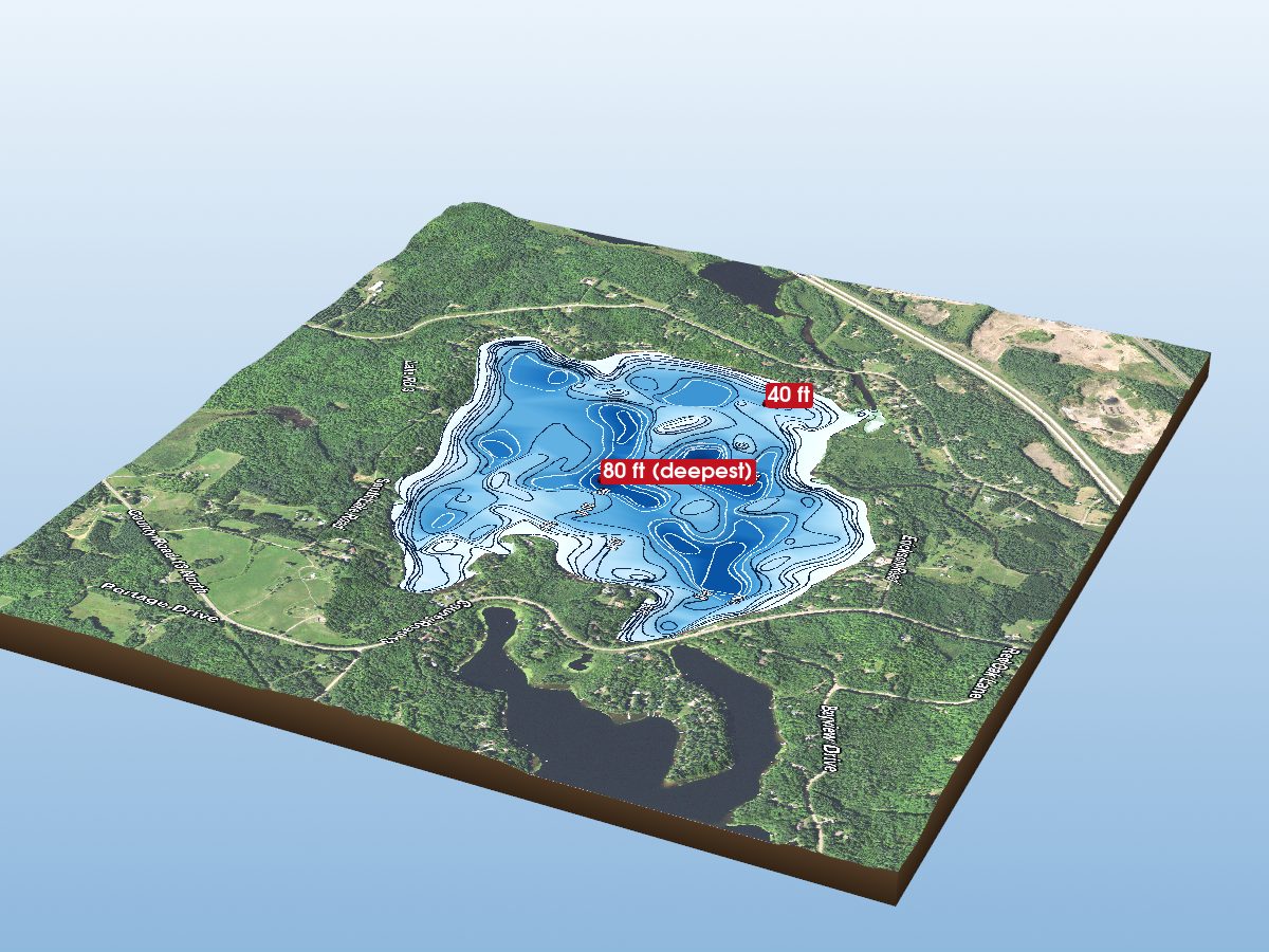 Depth map of Hanging Horn Lake