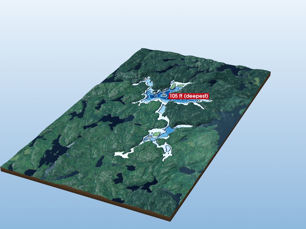 Depth map of Hanging Lake