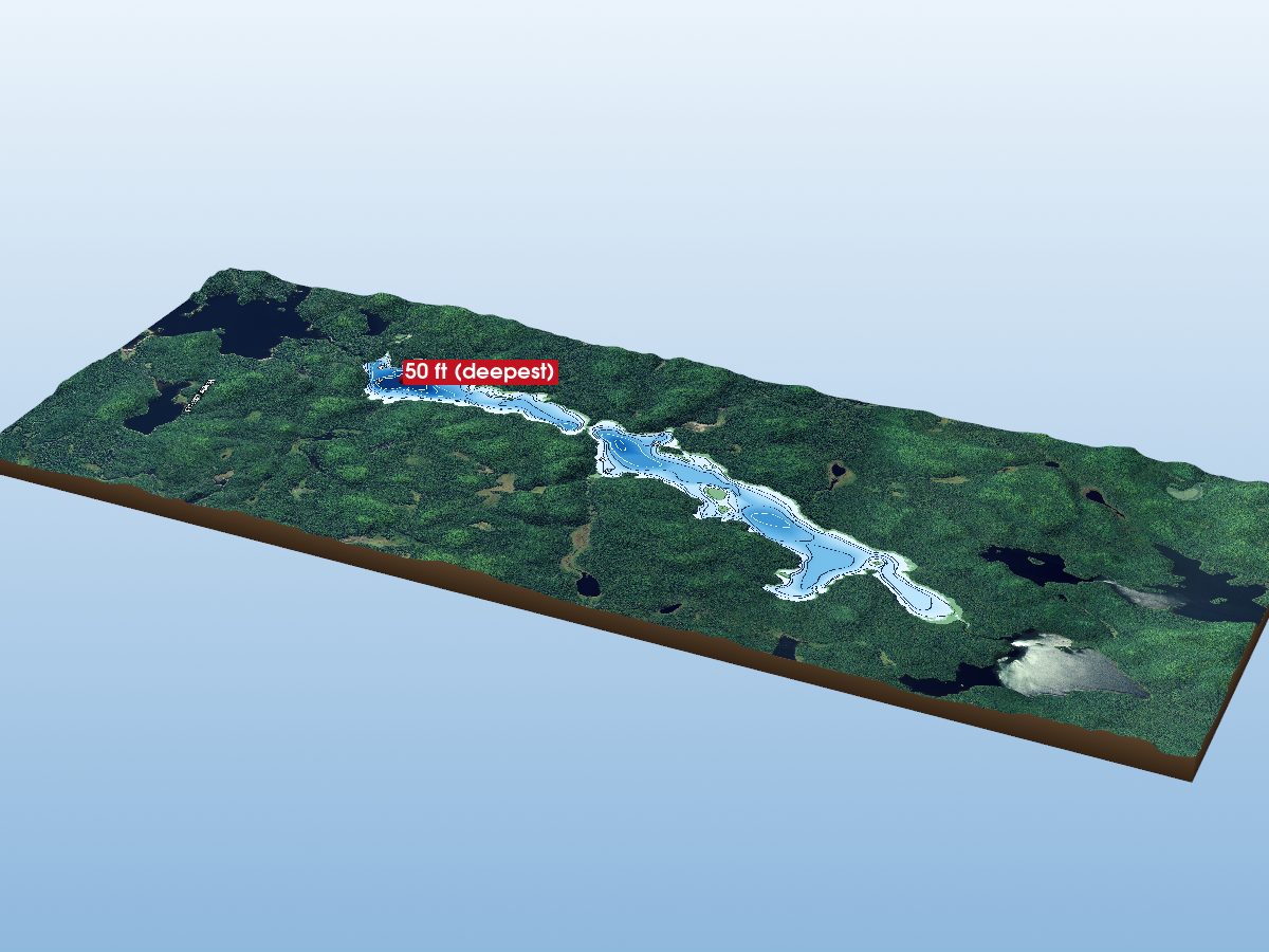Depth map of Hangstone Lake