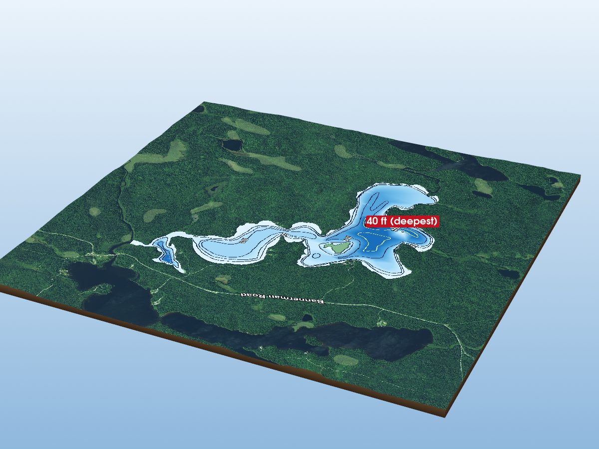 Depth map of Hanlan Lake
