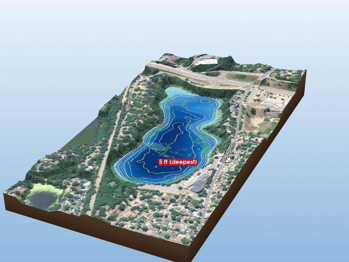 Depth map of Hannan Lake