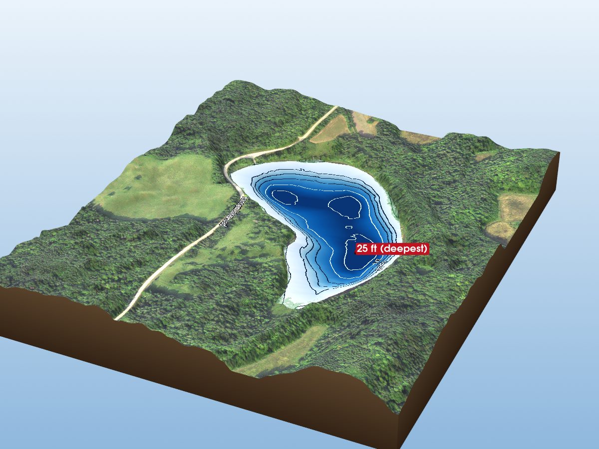 Depth map of Hanson Lake