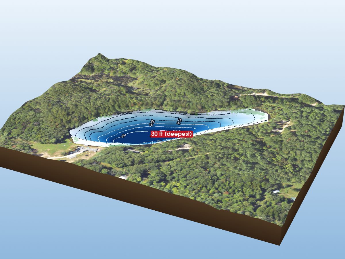 Depth map of Happy Lake