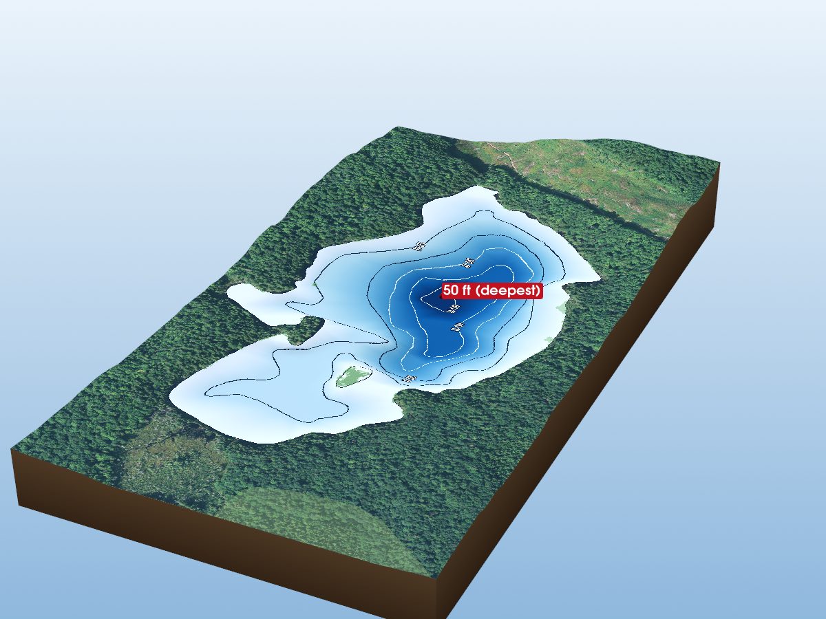 Depth map of Harburn Lake