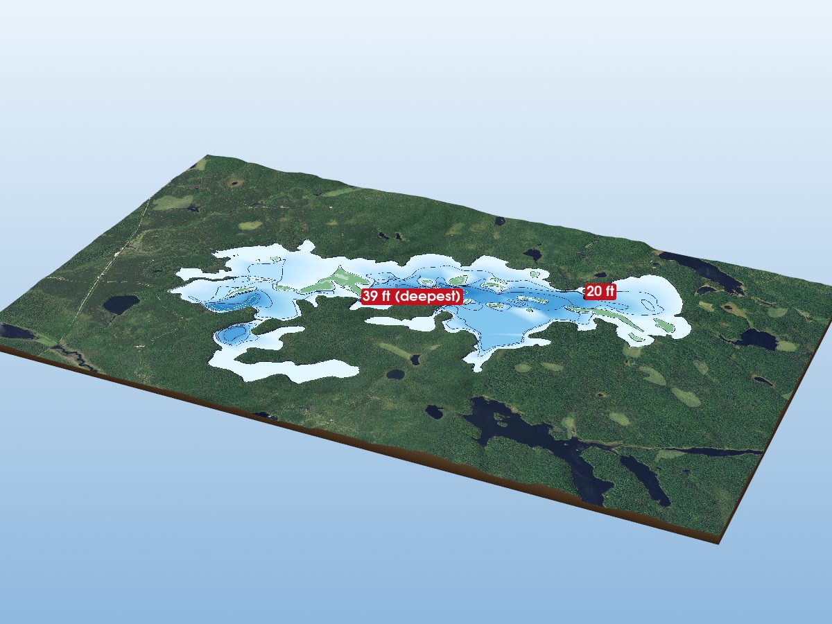 Depth map of Hardiman Lake