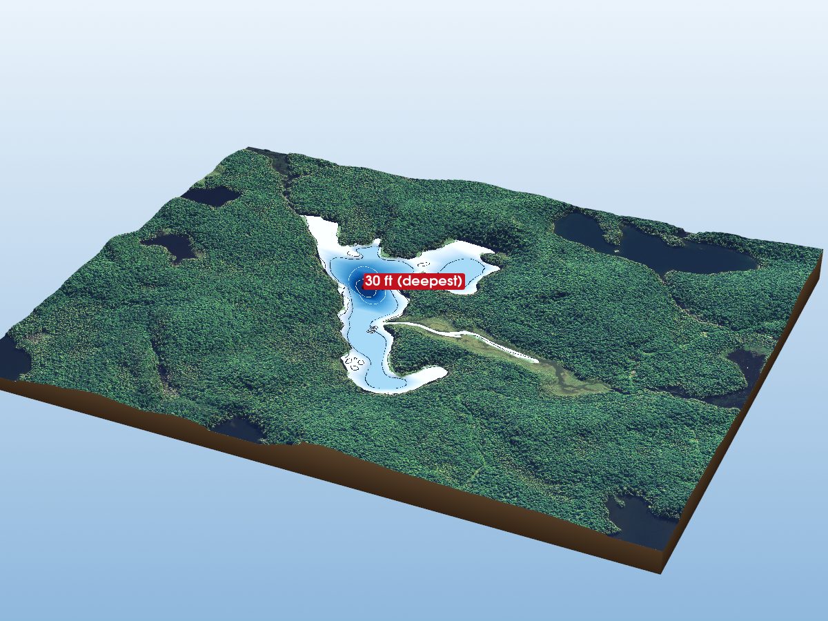 Depth map of Hardtime Lake