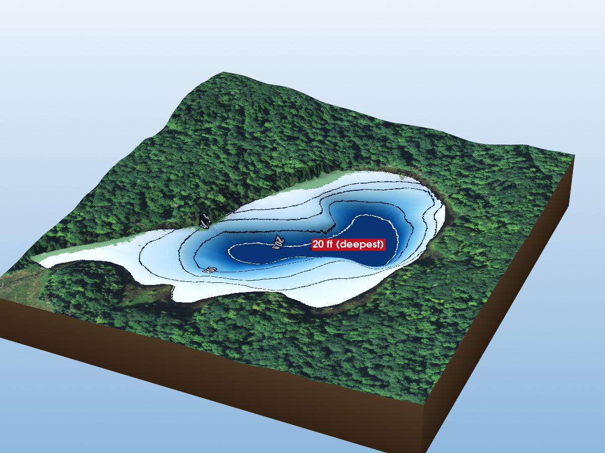 Depth map of Hardwood Lake