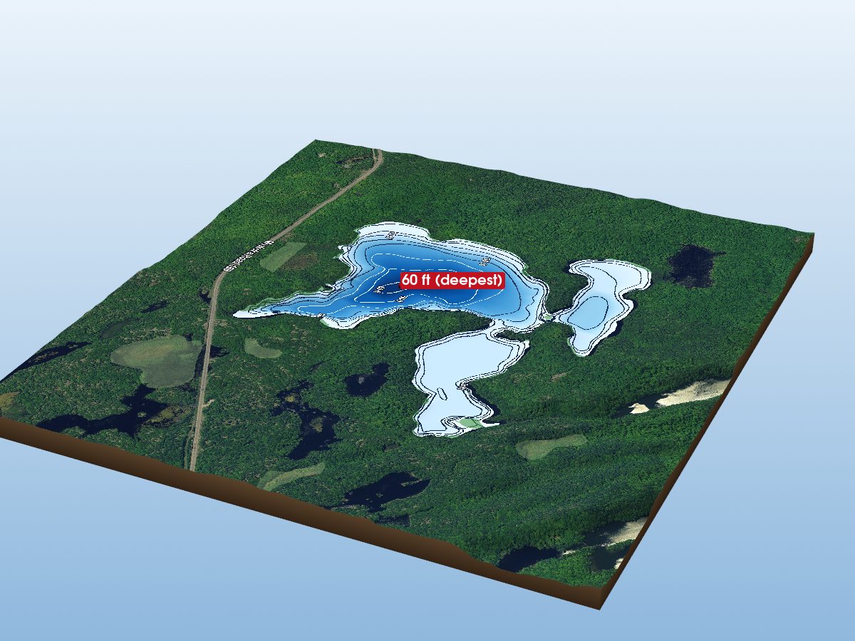 Depth map of Hardy Lake