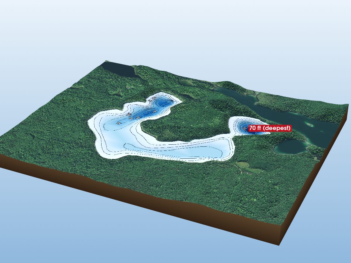 Depth map of Harp Lake