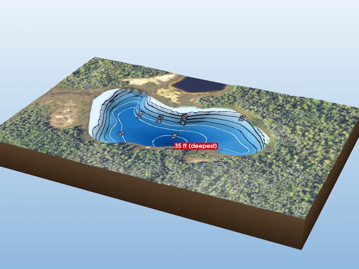 Depth map of Harper Lake