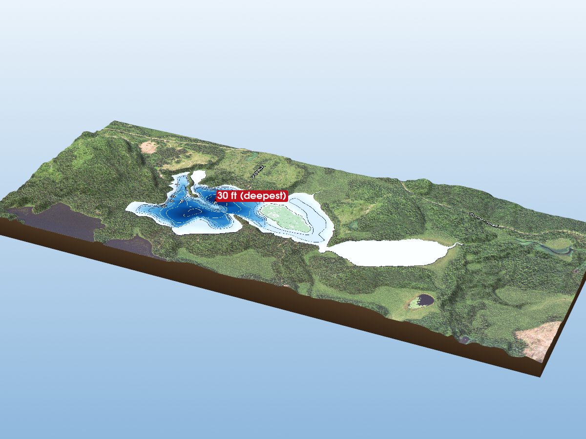 Depth map of Harriet Lake