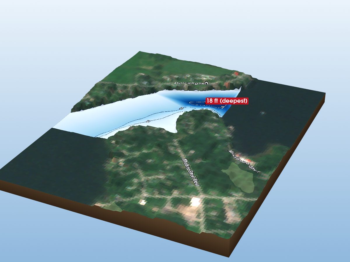 Depth map of Harrington Narrows