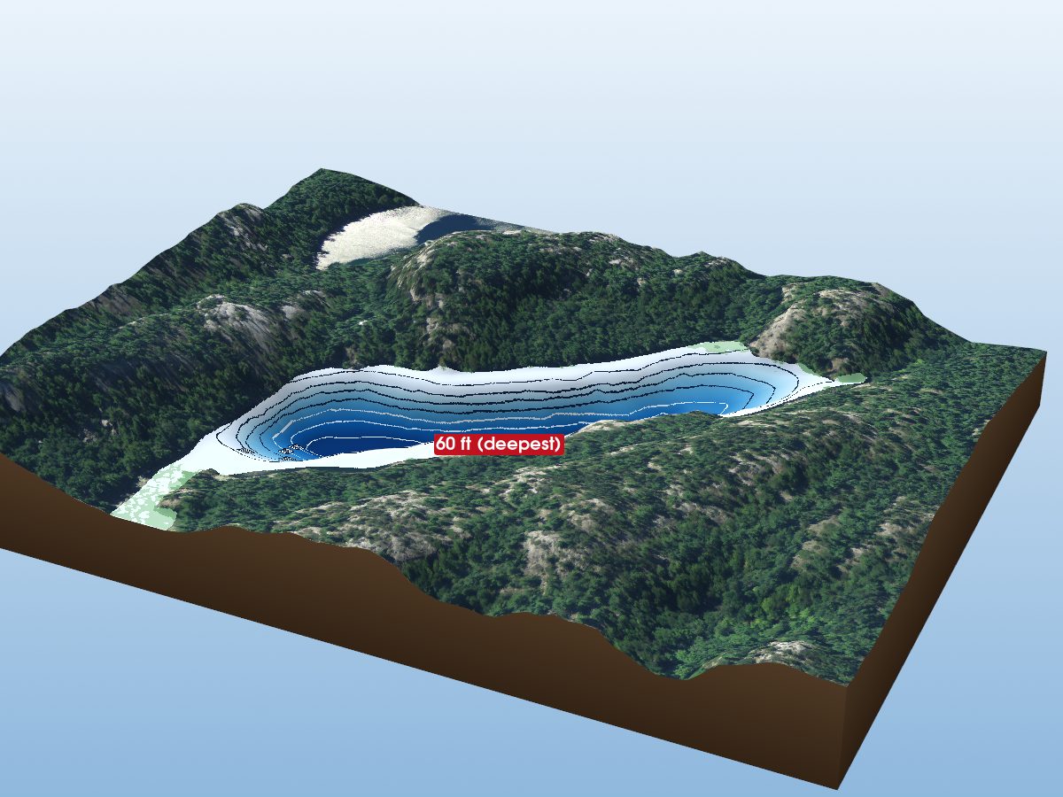Depth map of Harrow Lake 28
