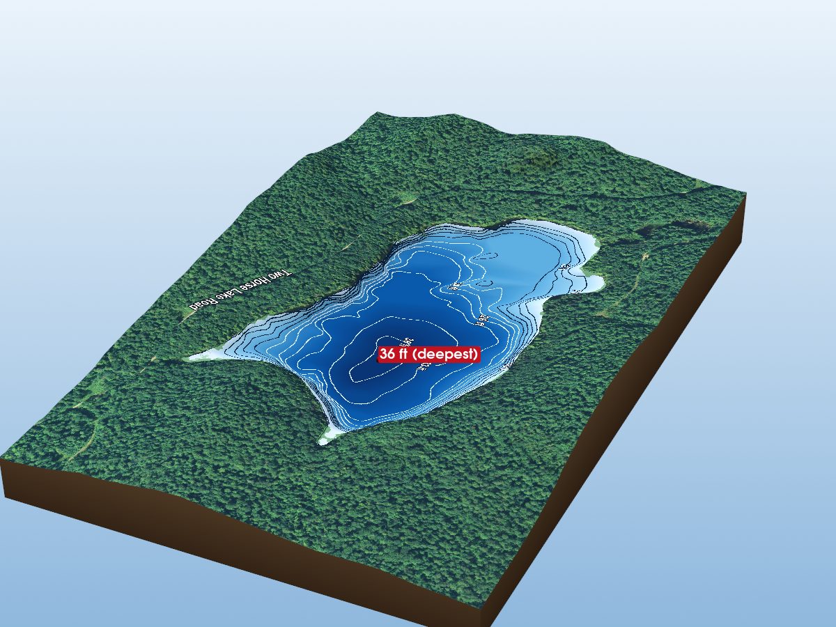 Depth map of Hart Lake
