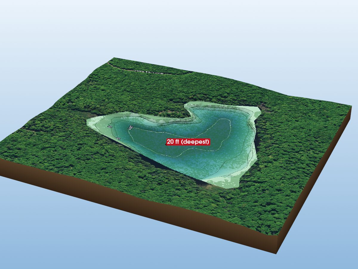 Depth map of Hart Lake