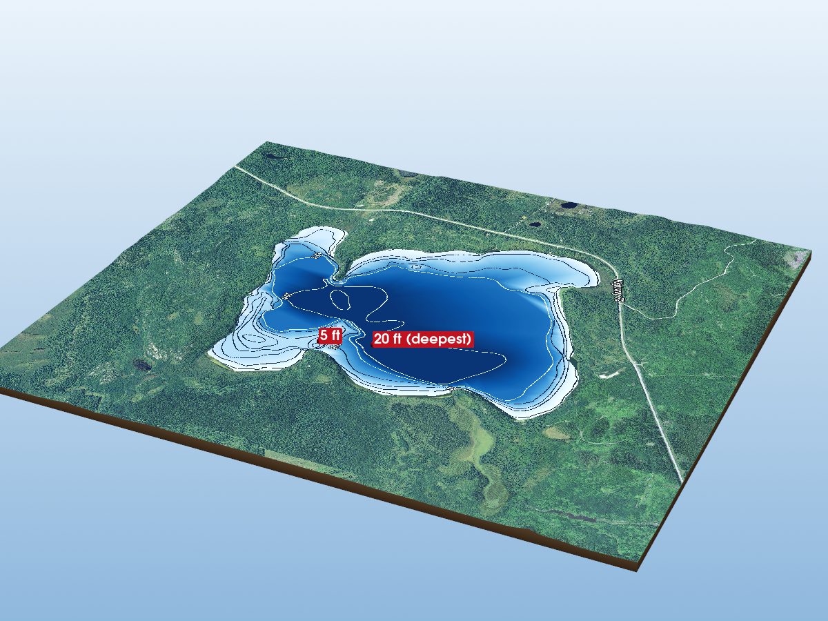 Depth map of Hartman Lake