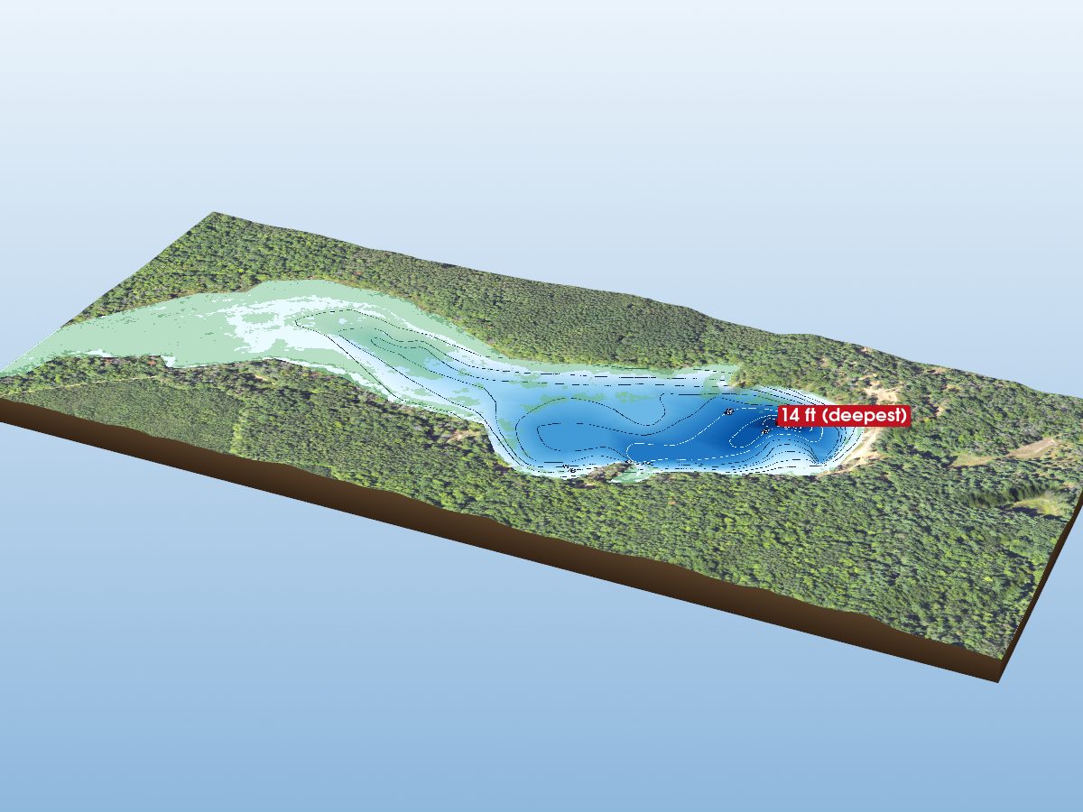 Depth map of Haskell Lake