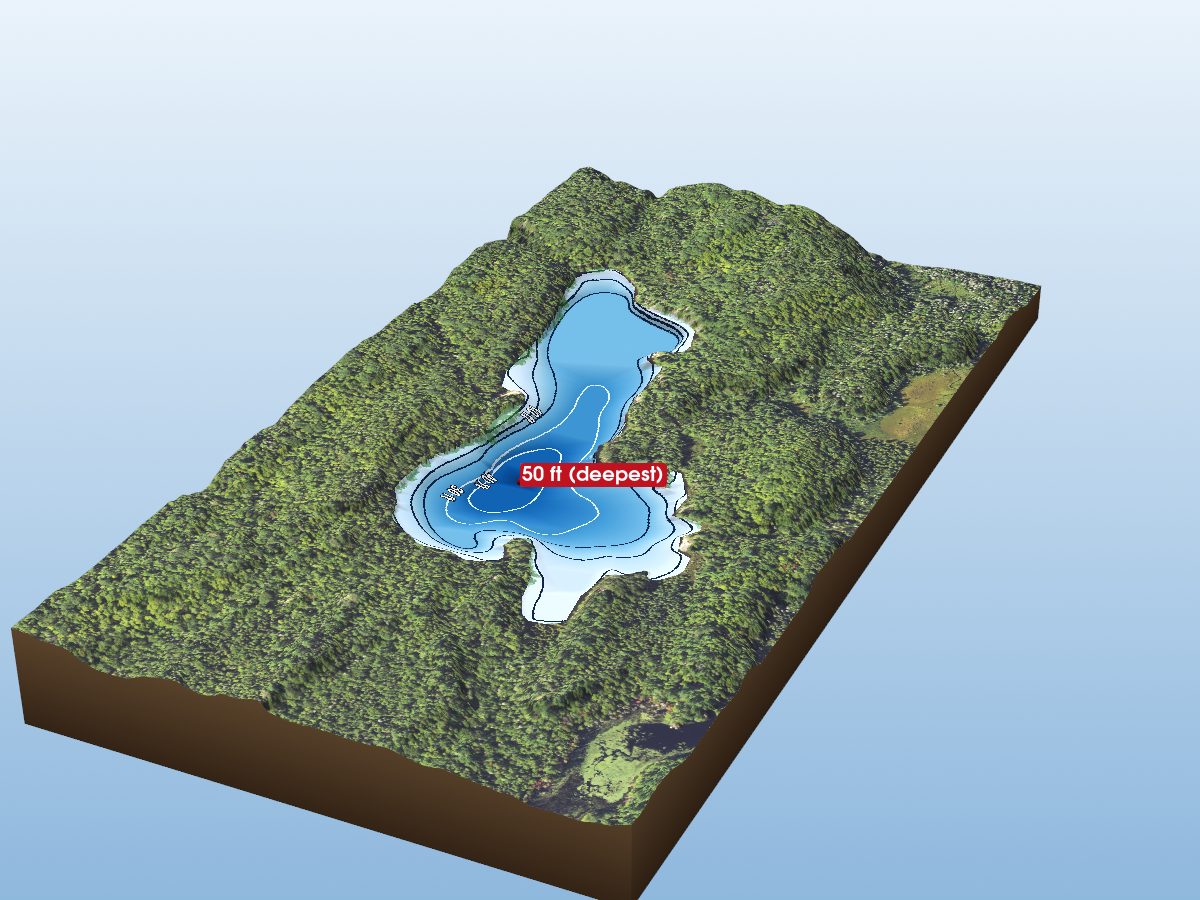 Depth map of Hasseib Lake