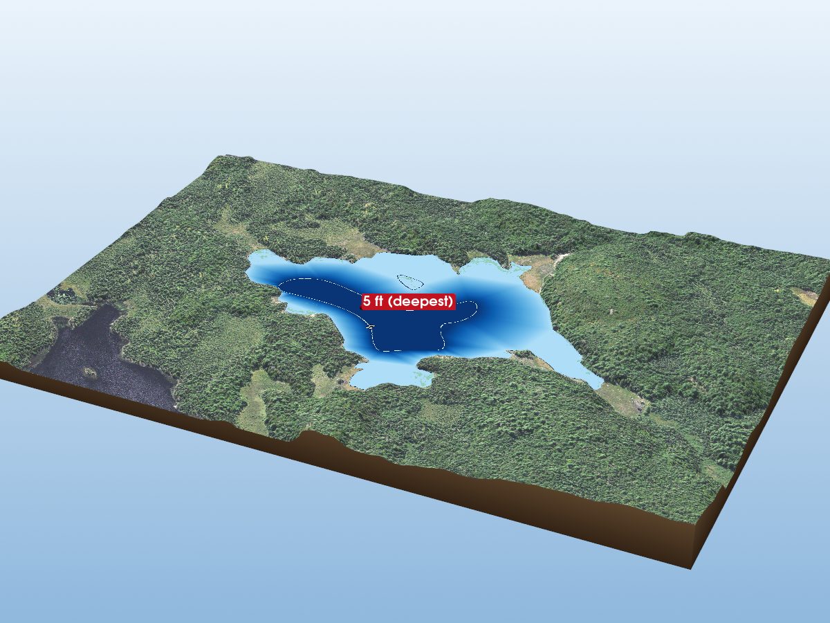 Depth map of Hassel Lake
