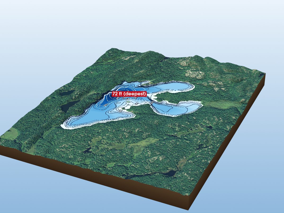 Depth map of Hastie Lake