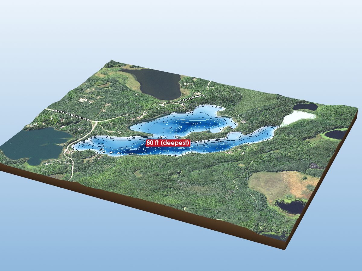 Depth map of Hatch Lake