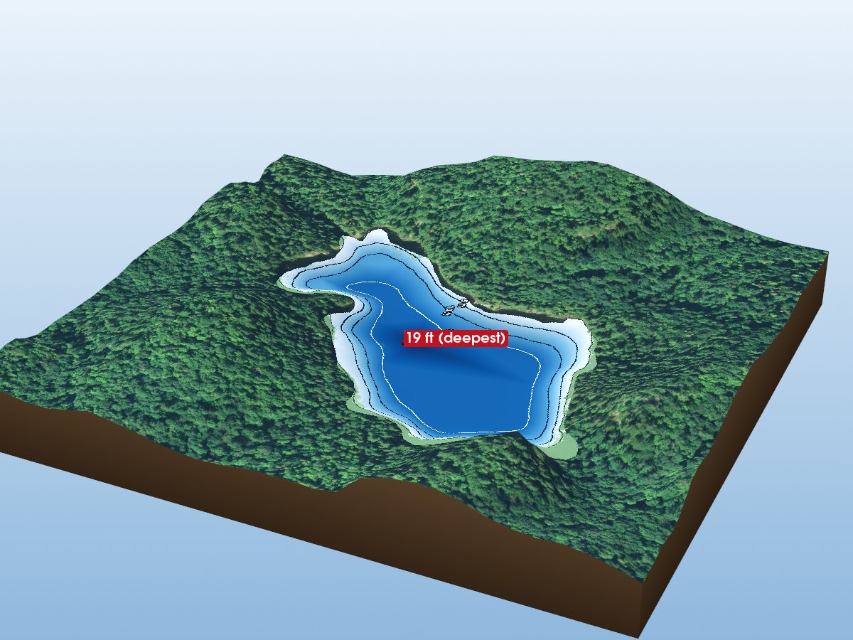Depth map of Haughton Lake 4