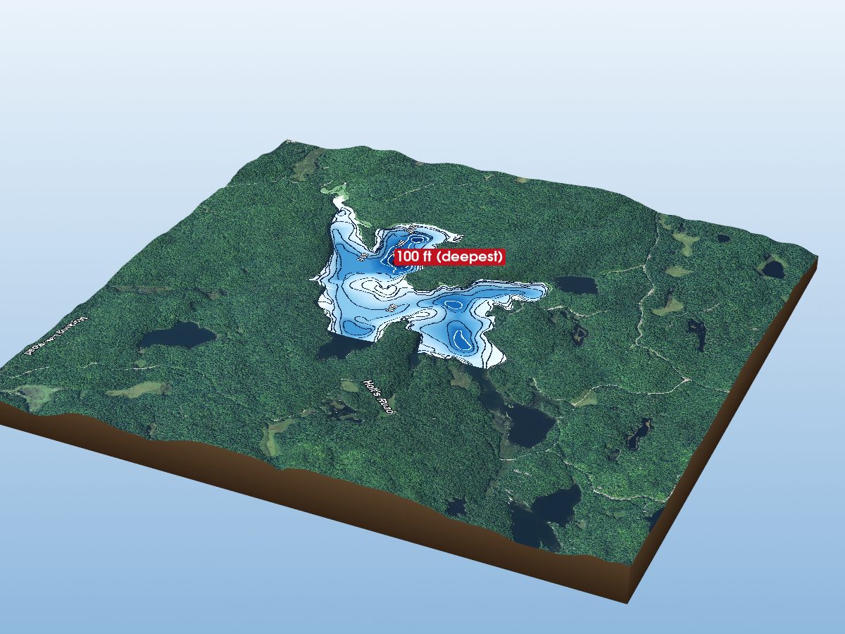 Depth map of Havelock Lake