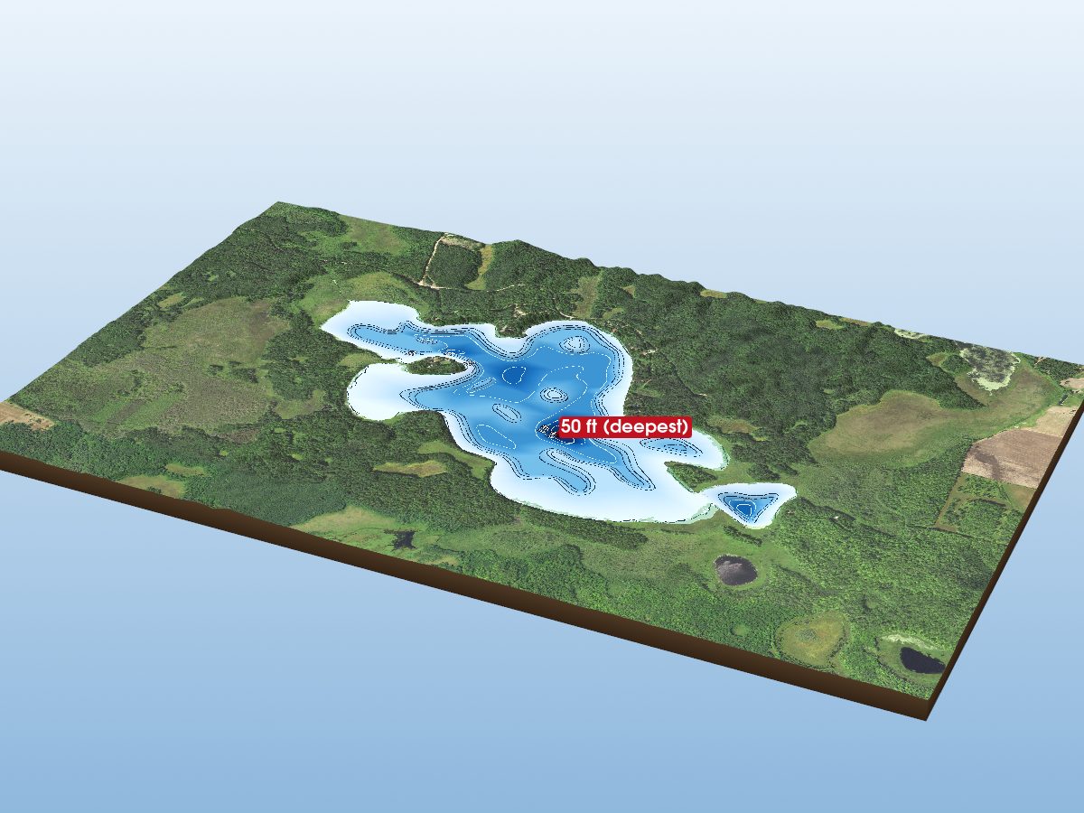 Depth map of Hay Lake